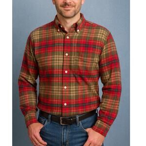 Club Room Lightweight Flannel Button Down Plaid Shirt XL